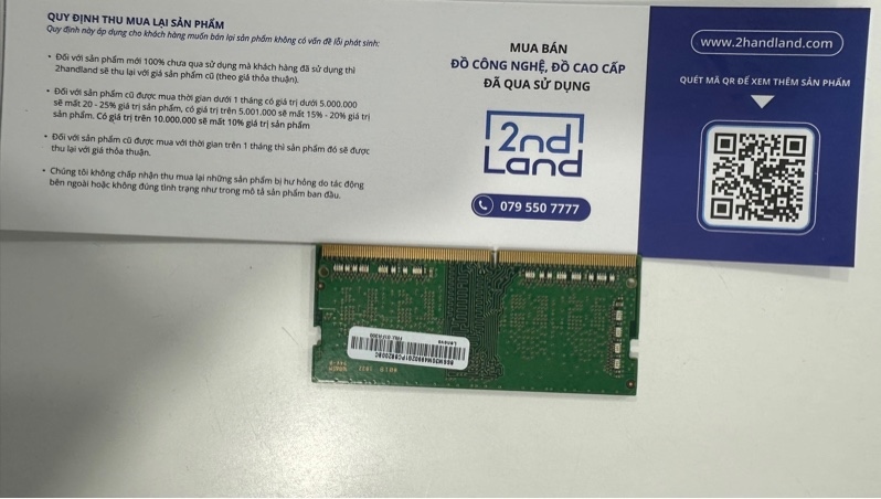 Ram SamSung 4GB DDR4 PC4 Bus 2400 - Màu xanh - Ngoại hình 97% - Body