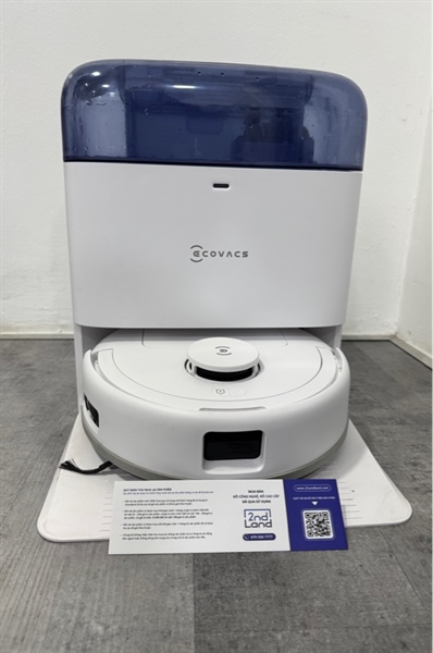 Robot hút bụi lau nhà Ecovacs Deebot Mini - Màu trắng - Ngoại hình 97% - Kèm bộ đế cấp nguồn