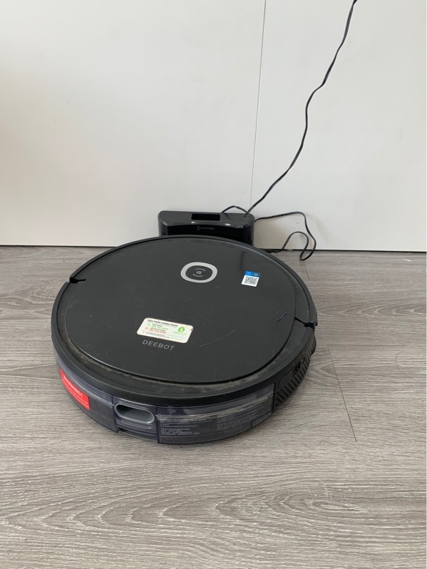 Robot hút bụi lau nhà Ecovacs Deebot U2 Pro quốc tế - Màu đen - Ngoại hình: 97% - Kèm 1 hộp quét + 1 hộp lau + sạc