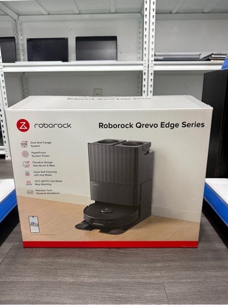 Robot hút bụi Roborock Qrevo Edge 5V1 - Model RRE0VCM - Màu đen - Ngoại hình 99% - FullBox