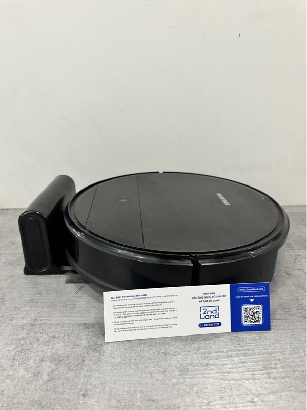 Robot hút bụi Samsung VR05R5050WK - Màu đen - Ngoại hình 96.5% - chổi quét ố nứt nhựa nhẹ, Có app , lực hút hơi yếu - Kèm dock sạc