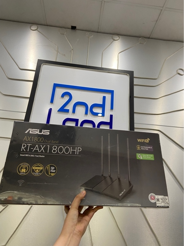 Router Wifi 6 băng tần kép Asus RT-AX1800HP - Màu đen - Newseal
