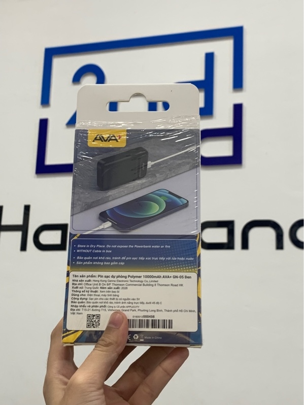 Sạc dự phòng AVA - 10.000mah - Màu đen - New seal