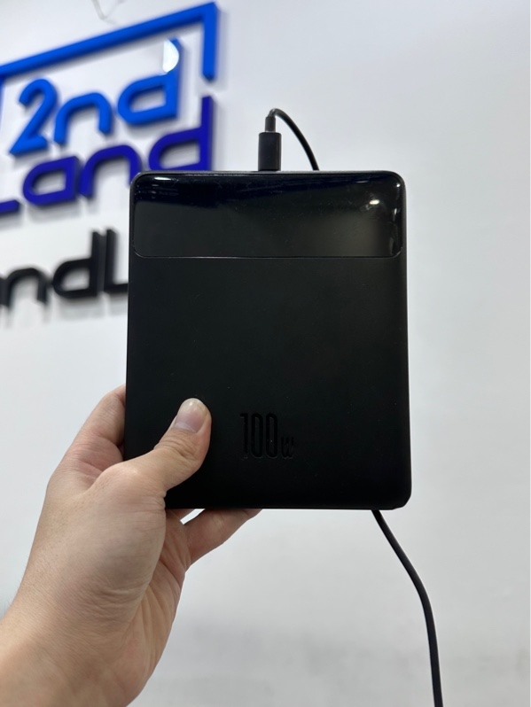 Sạc Dự Phòng Baseus Blade 100W 20000mAh, Model: PPBLD100-S - Màu đen - Ngoại hình 97% - Mất 3 đệm cao su lưng - Kèm dây C-C