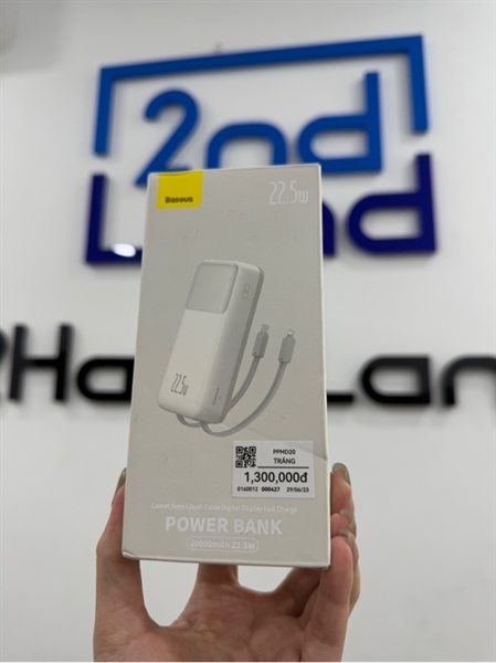 Sạc dự phòng baseus Comet powerbank 22.5W - 20.000 mah - Màu trắng - New Open Box