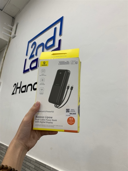 Sạc dự phòng Baseus Lipow Dual Canle - 20.000 mah - 22.5W - Màu xanh - Ngoại hình: 98% - Box - Còn BH TGDD 3