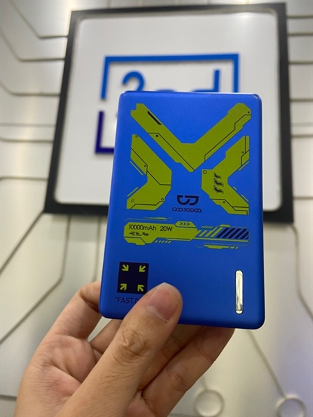 Sạc dự phòng Goojodoq 10.000mah - 20w - Màu xanh - Ngoại hình: 97% - Pin phồng - Body