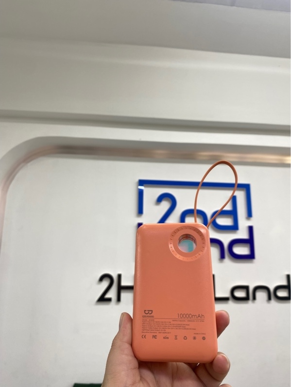 Sạc dự phòng Goojodoq ad4038 10000mah - Màu cam - Ngoại hình 97.5% - Có mắt check cam ẩn - Body