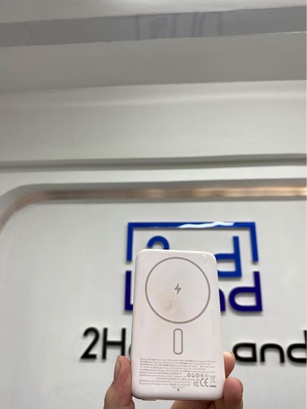 Sạc dự phòng không dây MagSafe WiWU Silver Seraph Alloy Unibody (Model: Wi-P089) - Dung lượng 10.000mAh - Màu bạc - Ngoại hình 97.5% - Body
