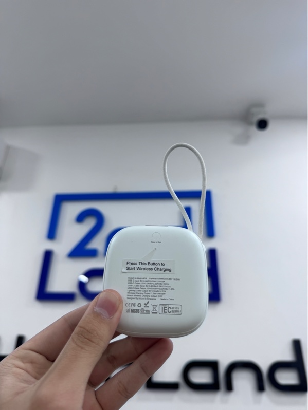 Sạc dự phòng không dây Mazer MagLink18i 4 in 1 - Màu trắng - Ngoại hình 97,5% - Trầy ố nhẹ - Body
