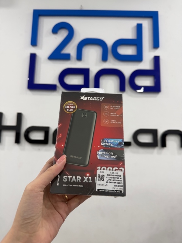 Sạc dự phòng StarGo Star X1 lite - 10.000mAh - 2 out USB - 1 in Type C - Màu đen - Newseal