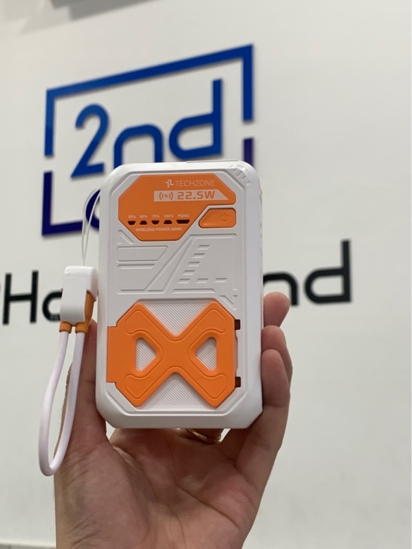Sạc dự phòng Techzone tz13 - 20.000mAh - 22.5w - Màu trắng - Ngoại hình: 98% - Fullbox