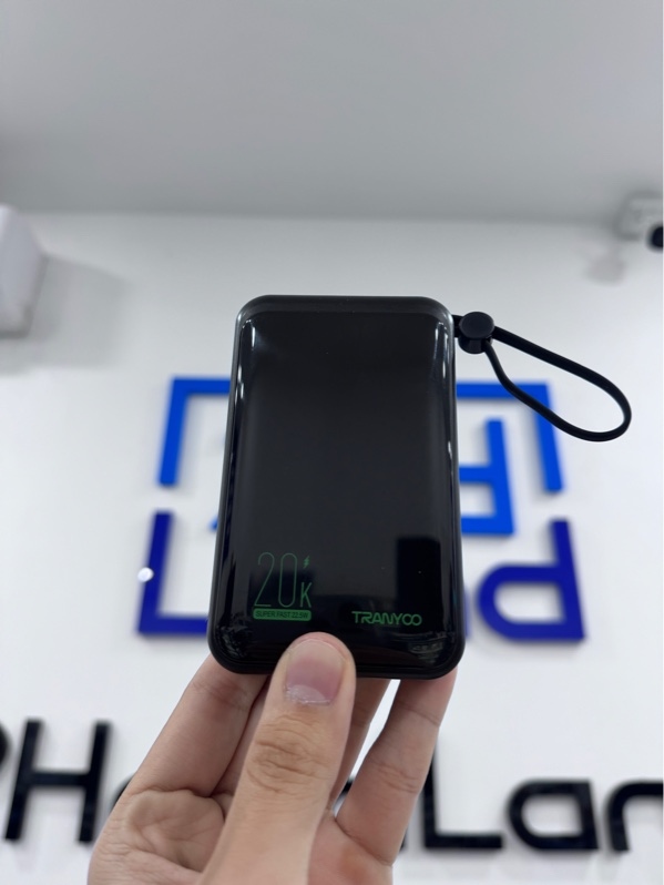 Sạc dự phòng Tranyoo T-K15 20000mah - Màu đen - Ngoại hình 98% - Xước nhẹ mặt kính - Fullbox