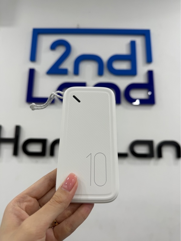 Sạc dự phòng USAMS - model US-CD150 - 10000mAh - Màu trắng - Ngoại hình 98% - Kèm box , dây usb-micro