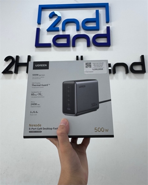 Sạc nhanh 6 cổng USB Type-C PD 500W Ugreen Nexode X759 55550B - Màu xám - Ngoại hình 99% - Openbox 4