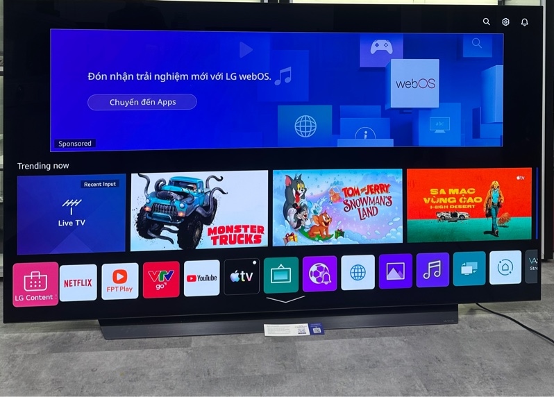 Smart Tivi OLED LG 4K 77 inch 100Hz 77CXPTA - Màu đen - Ngoại hình 97% - Vỏ nứt nhẹ - Kèm remote + Nguồn