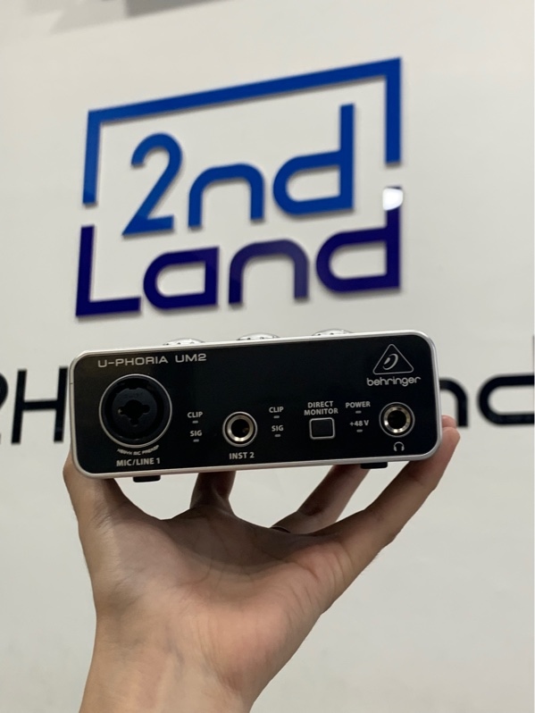 Sound card Behringer U-Phoria UM2 - Màu đen - Ngoại hình: 98% - Kèm dây cáp máy in