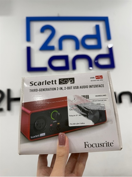 Sound card Scarlett Solo gen 3 - Màu đỏ - Ngoại hình 98% - Kèm Box , 1 dây usb-c