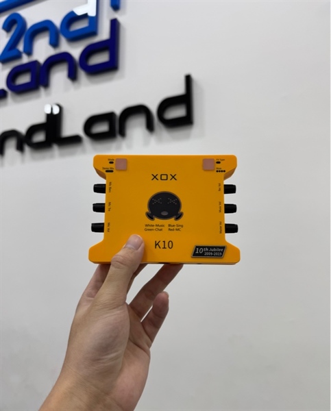 Soundcard thu âm XOX K10 - Màu đen - Ngoại hình 98% - Fullbox - Kèm micro thu âm ISK AT100 + Màn lọc âm