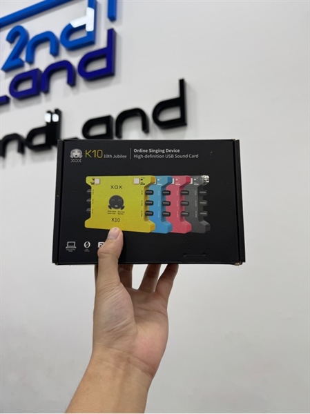 Soundcard thu âm XOX K10 - Màu đen - Ngoại hình 98% - Fullbox - Kèm micro thu âm ISK AT100 + Màn lọc âm 3