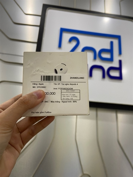 Tai nghe Airpods 4 - ANC - Màu trắng - Ngoại hình: 99% - FullBox 3