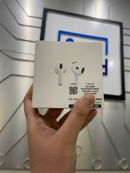 Tai nghe Airpods 4 - Bản thường - Màu trắng - Ngoại hình: 98% - Kèm Box - Còn bảo hành hãng tới 23/10/2026