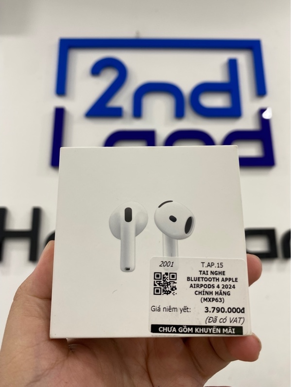 Tai nghe Airpods 4 thường- ZP/A - Màu trắng - NewSeal