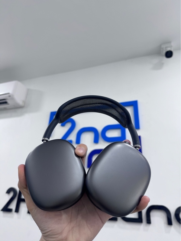 Tai nghe Airpods Max bản lightning - Màu xám - Ngoại hình 97.5% - đệm đầu dãn - Kèm túi đựng