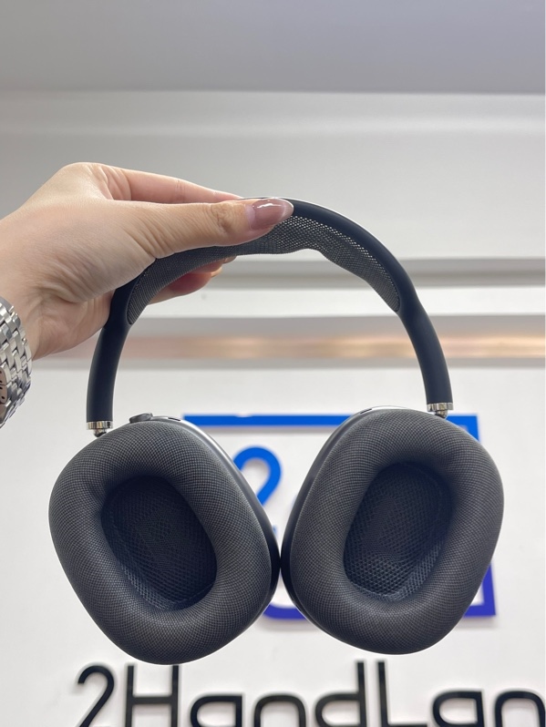 Tai nghe Airpods max lightning - model A2096 - Màu xám - Ngoại hình 98% - Đệm đầu bị nhăn - Kèm bao da
