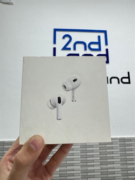Tai nghe Airpods Pro 2 Lightning - Màu trắng - Ngoại hình: 98% - Nứt tai phải, thay lẻ tai trái, mất tìm - Box