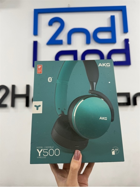 Tai nghe AKG Y500 - Màu xanh - Ngoại hình 98% - Tróc đệm tai - FullBox