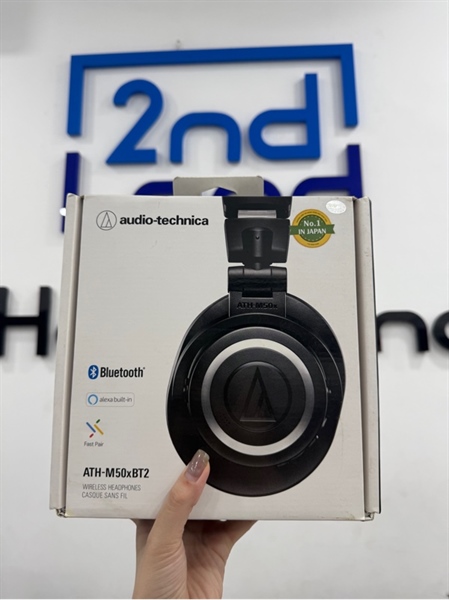 Tai nghe Audio Technica ATH-M50XBT2 - Màu đen - Ngoại hình 98% - Box , 1 dây usb-c , 1 dây 3.5mm