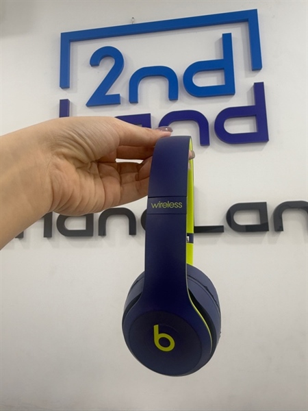 Tai nghe Beats Solo 3 Wireless - Màu xanh tím - Ngoại hình 97% - Đệm tai 2 bên tróc - FullBox 1