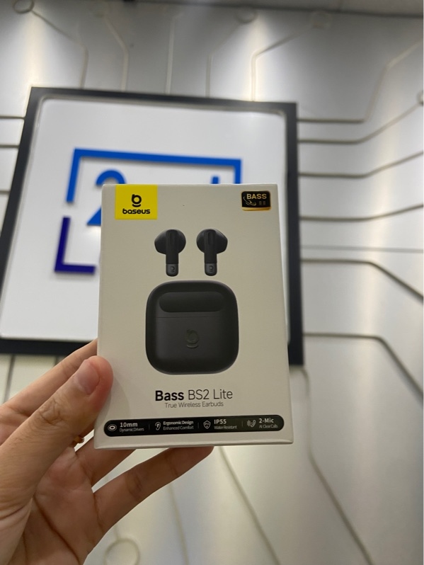 Tai nghe bluetooth Baseus Bass BS2 Lite - Màu đen - Ngoại hình: 98% - Kèm Box