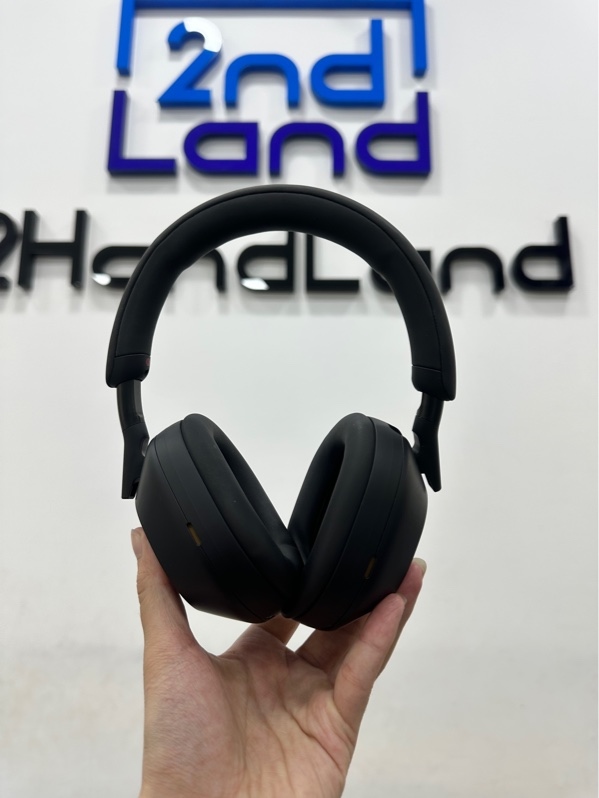 Tai nghe Bluetooth chụp tai Sony WH-1000XM5 - Màu đen - Ngoại hình 97% - Đệm tai bạc màu - Kèm túi đựng