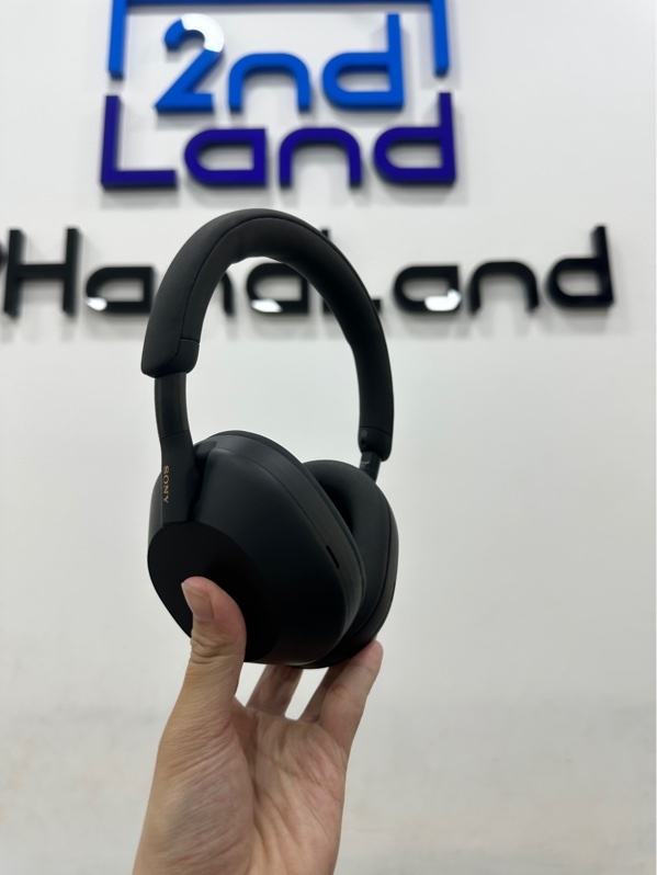 Tai nghe Bluetooth chụp tai Sony WH-1000XM5 - Màu đen - Ngoại hình 97% - Đệm tai bạc màu - Kèm túi đựng