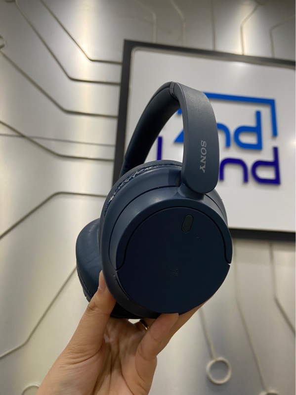 Tai nghe Bluetooth chụp tai Sony WH-CH720N - Màu xanh - Ngoại hình: 97% - Đệm tai bong da rìa đệm - Kèm túi