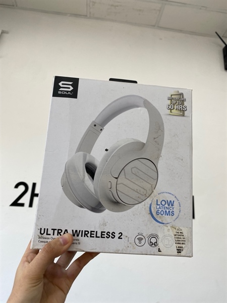 Tai nghe Bluetooth Soul Ultra Dynamic 2 - Màu trắng - Ngoại hình: 97% - Tróc đệm đầu - Kèm Box 3