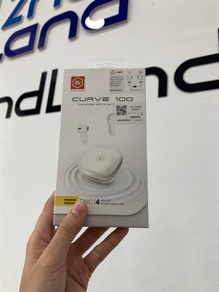 Tai nghe Bluetooth True Wireless Alpha Works Curve 100 - Màu trắng - Newseal