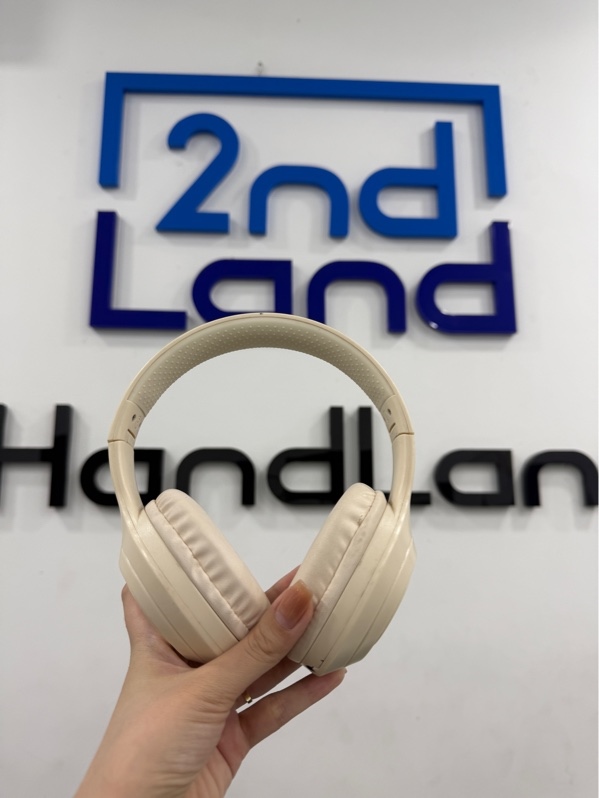 Tai Nghe Chụp Tai Bluetooth Không Dây Poermax DR58 - Màu kem - Ngoại hình 98% - Body