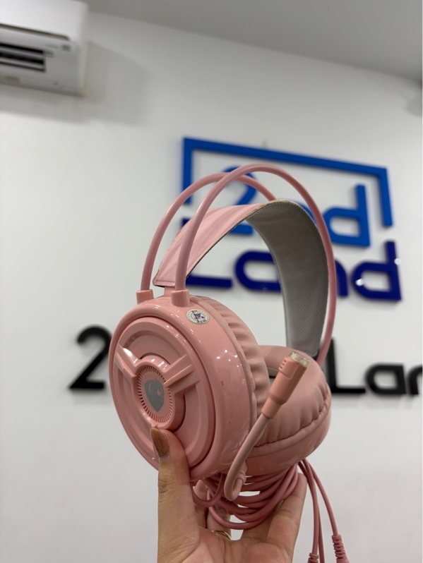 Tai nghe chụp tai Psh-200 - Màu hồng - Ngoại hình 97% - trầy xước nhẹ - Không phụ kiện