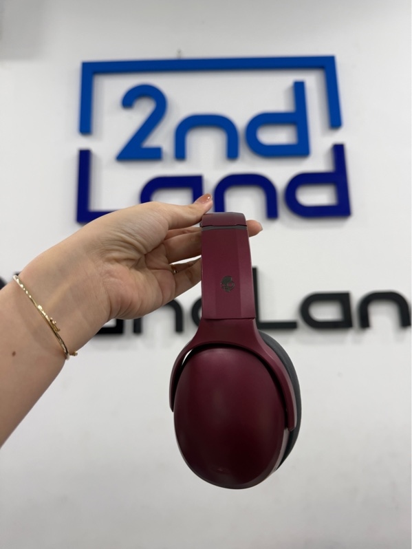 Tai nghe chụp tai SkullCandy Crusher ANC - Màu đỏ đậm - Ngoại hình 97% - Tróc hết đệm đầu, đã thay đệm tai - Kèm túi, dây 3.5mm