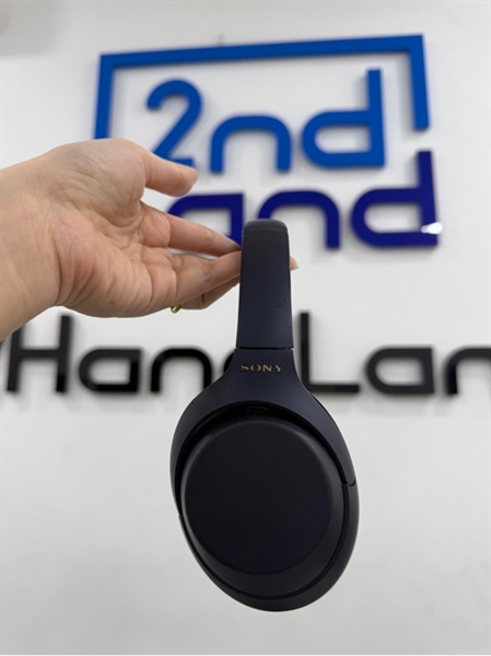 Tai nghe chụp tai Sony WH-1000XM4 - Màu xanh - Ngoại hình 97% - Nứt da đầu - Kèm túi , dây 2