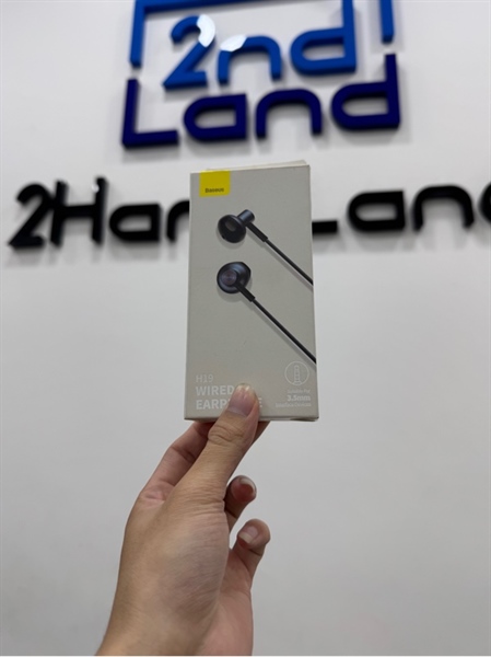 Tai nghe có dây Baseus Encok H19 - Màu đen - Ngoại hình 97% - Mất lưới trong tai phải - Box 2