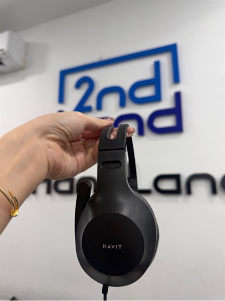 Tai nghe dây 3.5mm Havit H220D - Màu đen - Ngoại hình 98% - Tai dính mực - Body 1