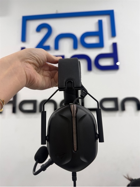 Tai nghe dây Havit H2033D - Màu đen - Ngoại hình 97% - Tróc da đệm đầu ít - Body 1