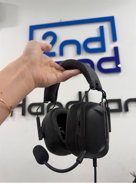 Tai nghe dây Havit H2033D - Màu đen - Ngoại hình 97% - Tróc da đệm đầu ít - Body 2