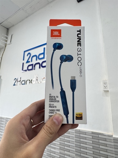 Tai nghe dây JBL Tune 310C - Màu xanh - Ngoại hình 98% - Fullbox