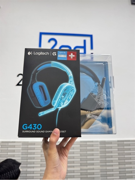 Tai nghe dây Logitech G430 - Màu xanh - Ngoại hình 98% - Box