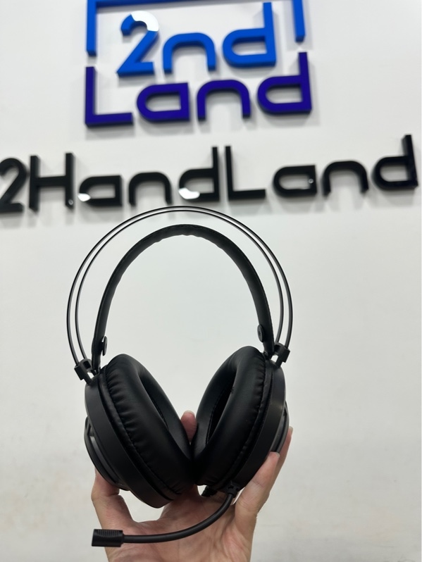 Tai nghe Gaming Dareu EH469 RGB - 1 mode : dây - Màu đen - Ngoại hình 97% - Đệm tai, đệm vòm đầu, hao mòn khá, đệm tai có vết rách nhẹ - Body
